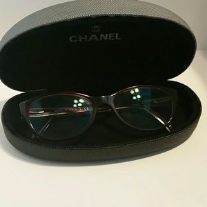 Plum Chanel Eyeglass Frame and Case